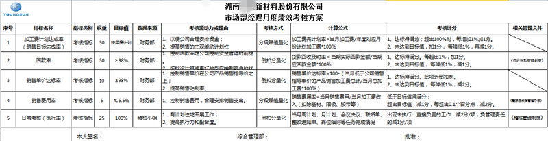 电镀行业绩效设计要点 ——YS绩效管理体系设计实操案例